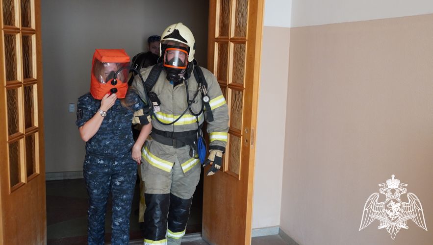 В Управлении Росгвардии по Саратовской области прошли совместные пожарно-тактические учения с МЧС