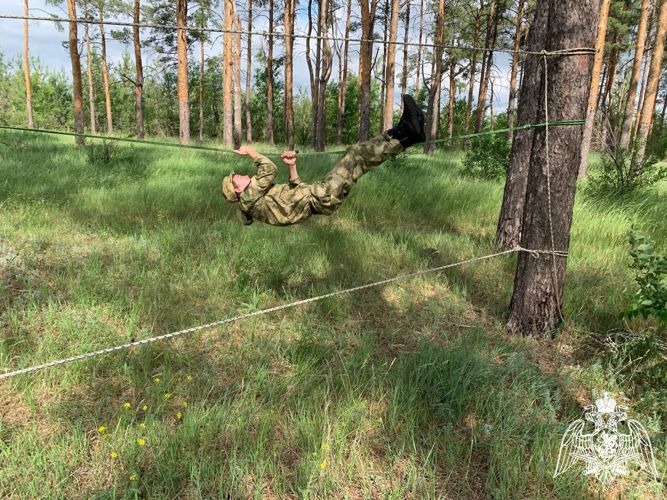 В Саратовской области в рамках акции «Каникулы с Росгвардией» с воспитанниками «Гвардейской смены» прошла военно-спортивная игра