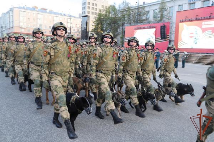 Парады в честь 80-летия Великой Победы прошли по всей стране с участием росгвардейцев